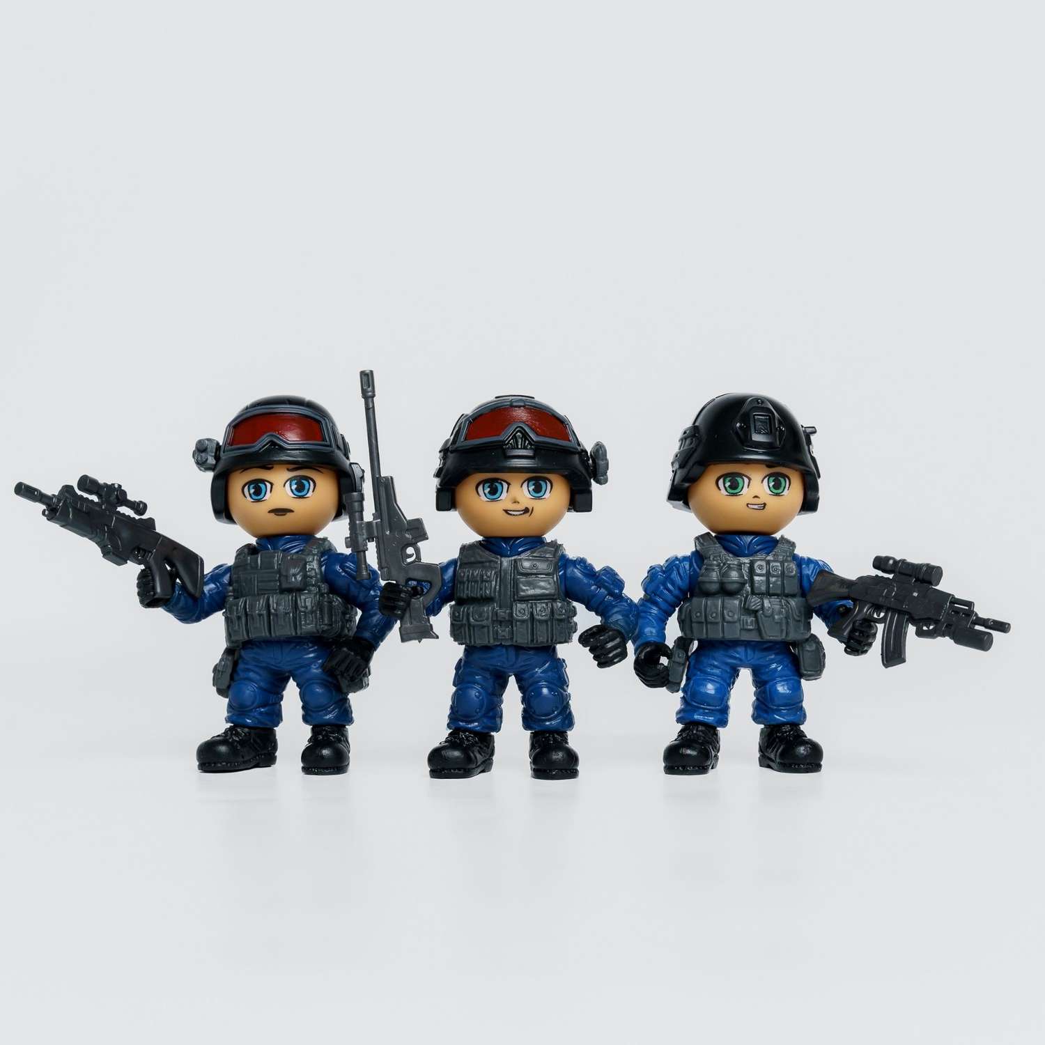 Солдатики BATTLETIME Набор из 3 фигурок солдатиков Полицейский Спецназ - фото 1
