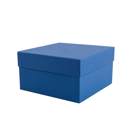 Коробка подарочная Cartonnage Радуга синий-белый квадратная