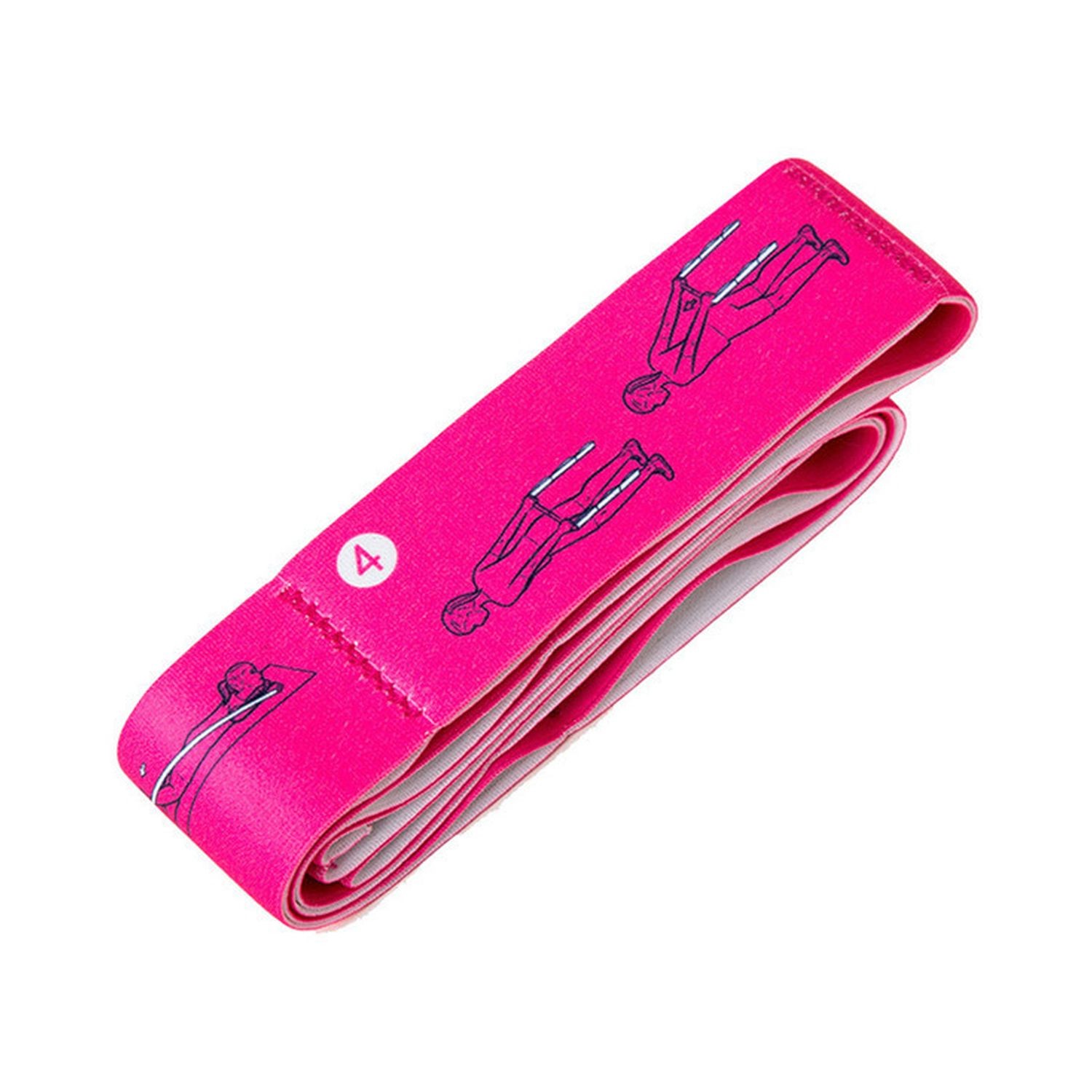 Резинка для фитнеса Keyprods 90х4 см розовая - фото 1