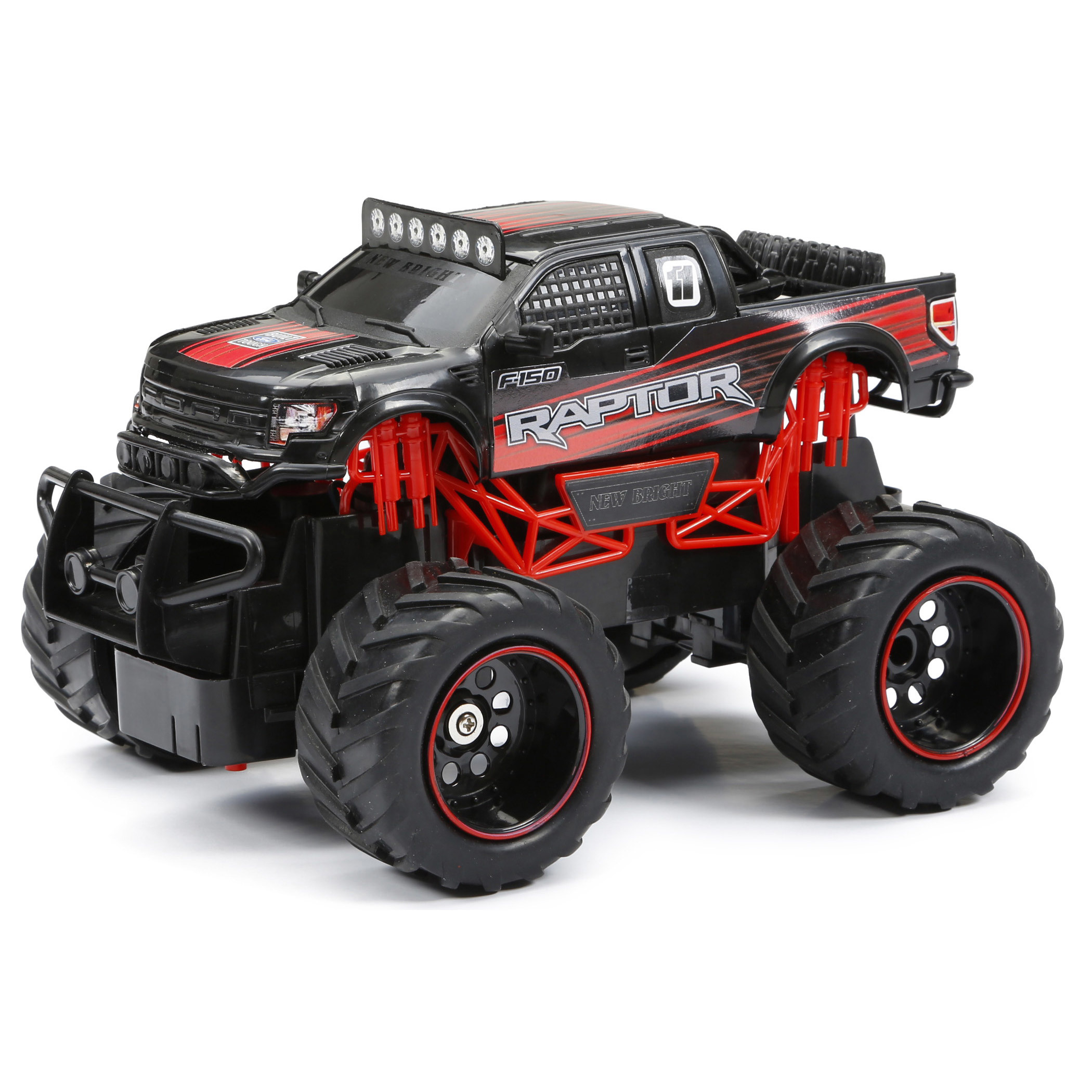 Машина New Bright РУ 1:24 Raptor Черная 2424 купить по цене 499 ₽ в  интернет-магазине Детский мир