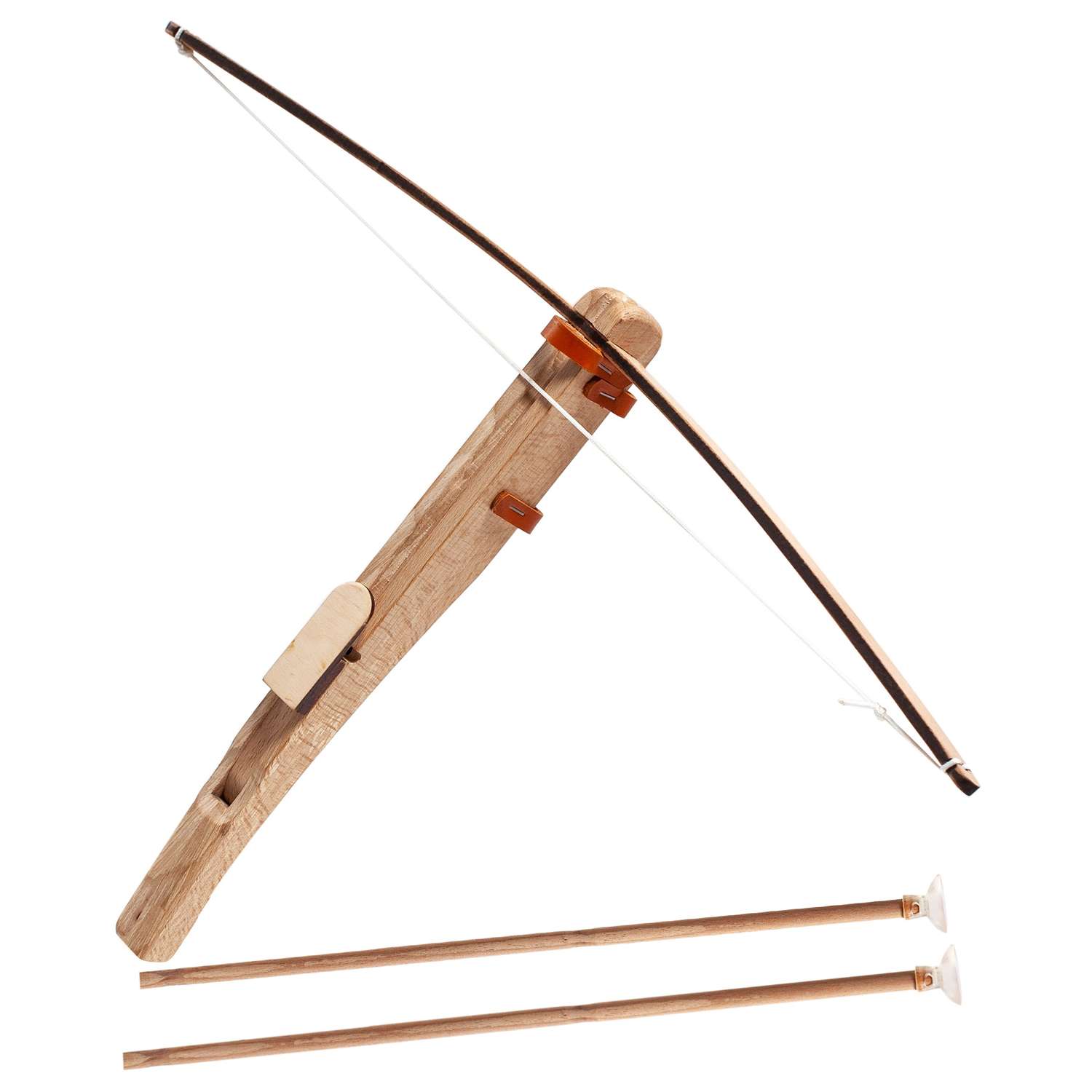 Деревянный арбалет Древо Игр детский с двумя стрелами на присосках - фото 3
