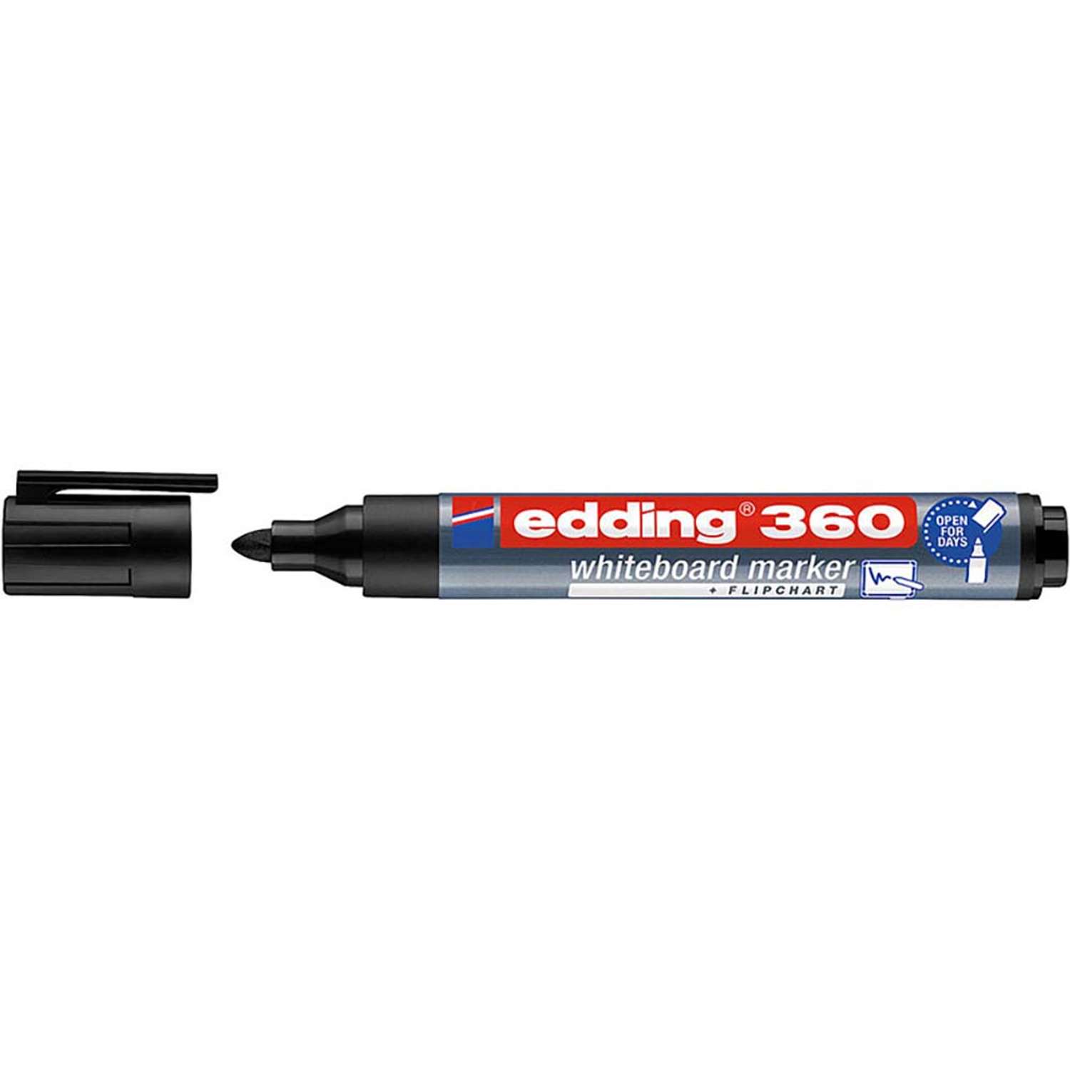 Маркер Edding для белых досок E-360 толщина линии 3 мм черный - фото 1