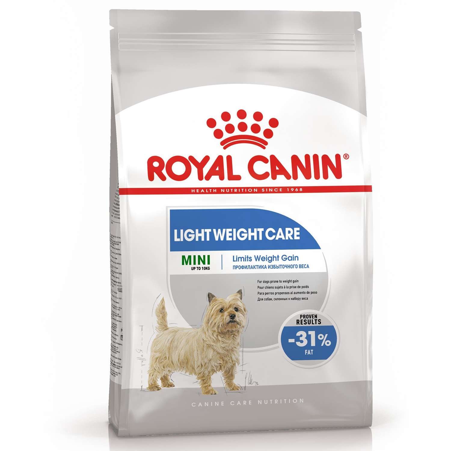 Корм для собак ROYAL CANIN Mini Light Weight Care мелких пород склонных к избыточному весу 1кг - фото 2