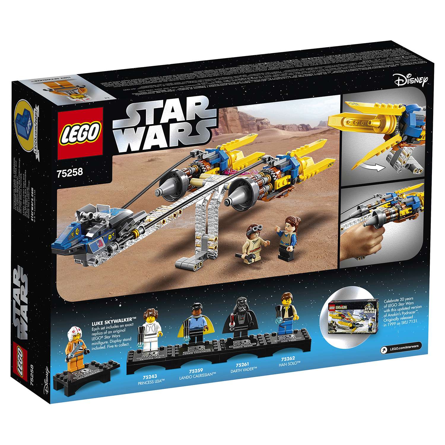 Конструктор LEGO Star Wars Гоночный под Энакина выпуск к 20-летнему юбилею 75258 - фото 3