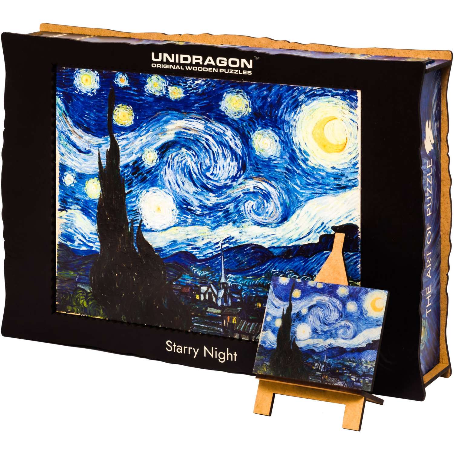 Пазл деревянный UNIDRAGON Ван Гог - Звездная ночь 44.4х56.1 см 1000 деталей - фото 11
