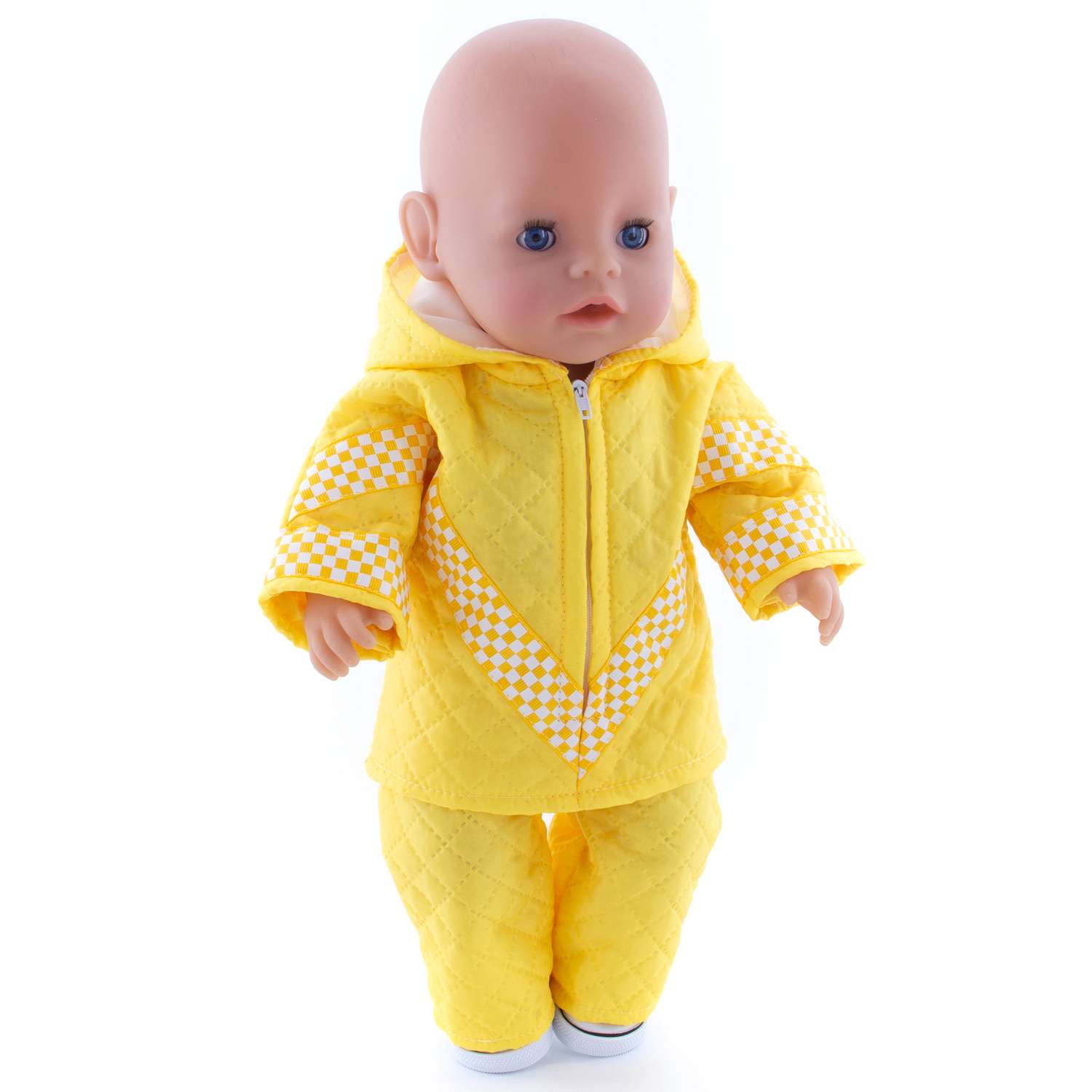 Комплект для пупса Модница 43-48 см куртка и брюки из синтепона 6112 желтый 6112желтый - фото 3