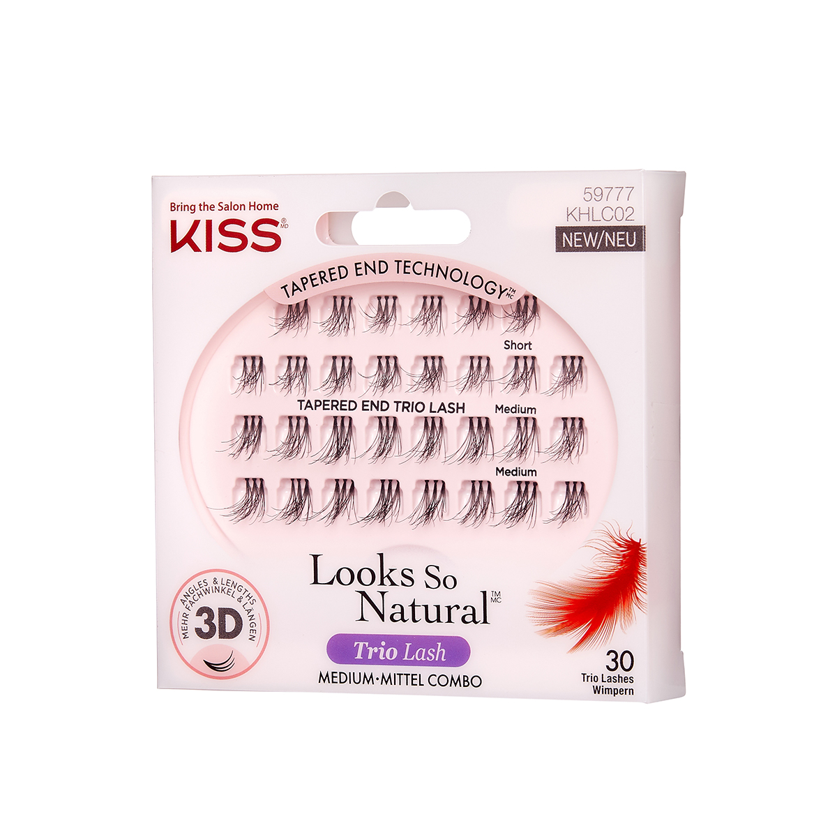 Накладные ресницы Kiss Haute Couture Trio Lashes Длина средняя KHLC02 - фото 2