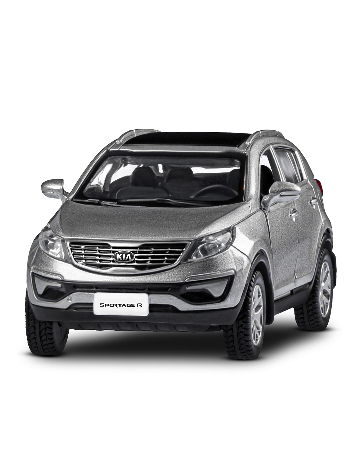 Машинка металлическая АВТОпанорама Kia Sportage R 1:39 серебряный инерционная JB1251435 - фото 4