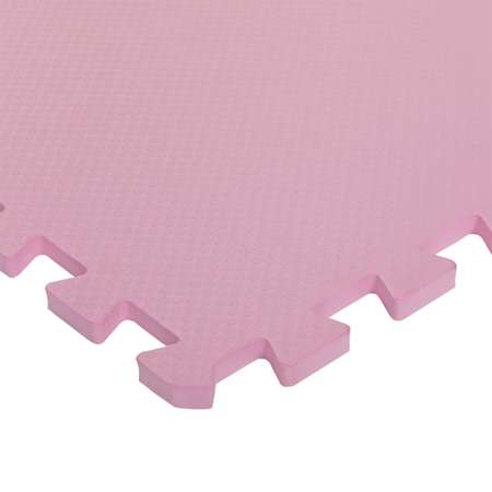 Развивающий детский коврик Eco cover игровой мягкий пол для ползания розовый 60х60