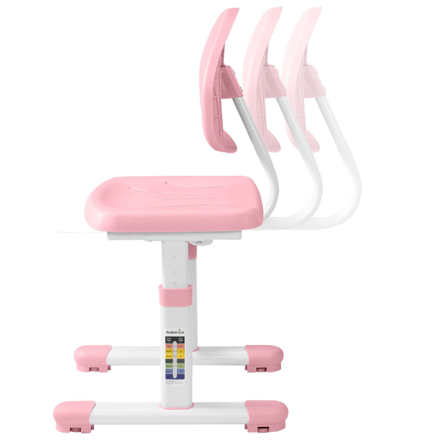Растущий детский стул Anatomica Lux-02 светло-розовый - фото 4