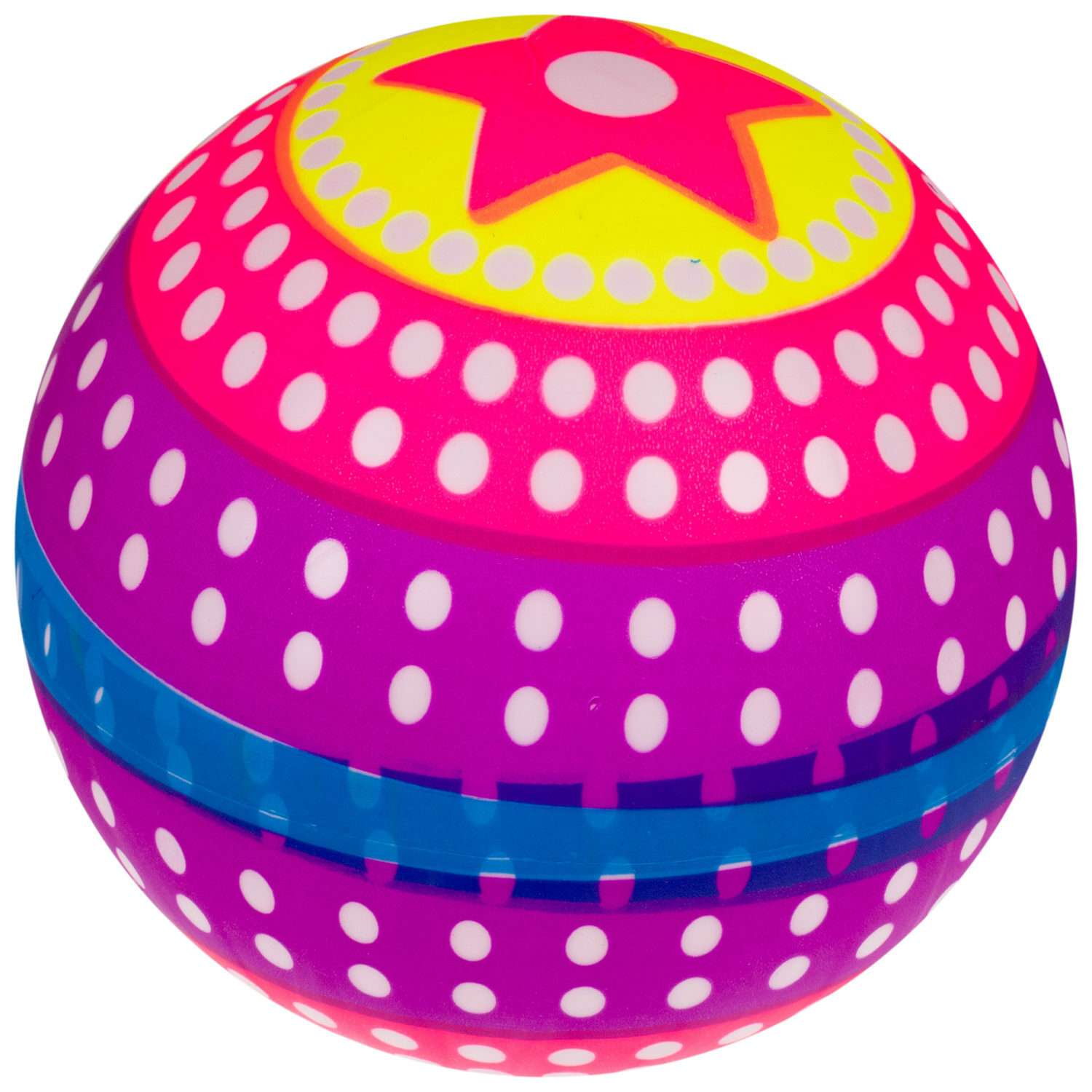 Мяч детский 23 см 1TOY Звезда резиновый надувной для ребенка игрушки для улицы - фото 1