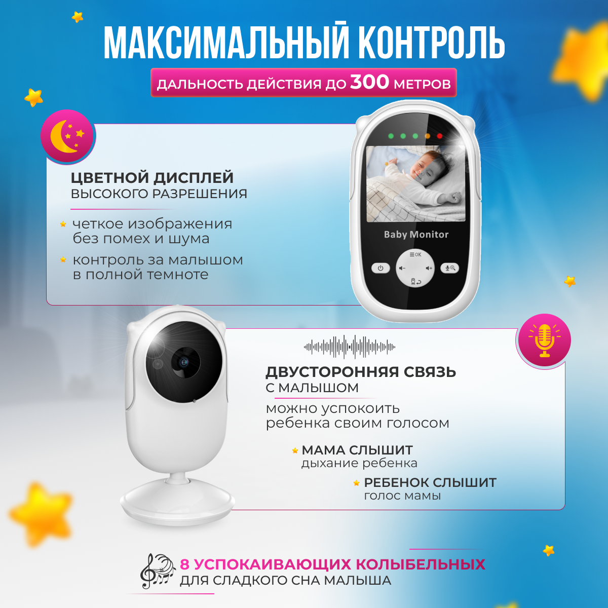 Видеоняня Baby Monitor sm25 - фото 2