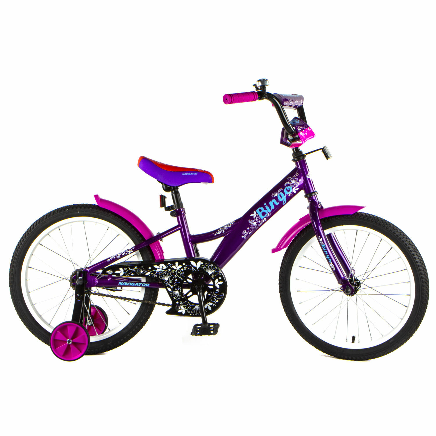 Детский велосипед Navigator Bingo чёрно- фиолетовый - фото 1