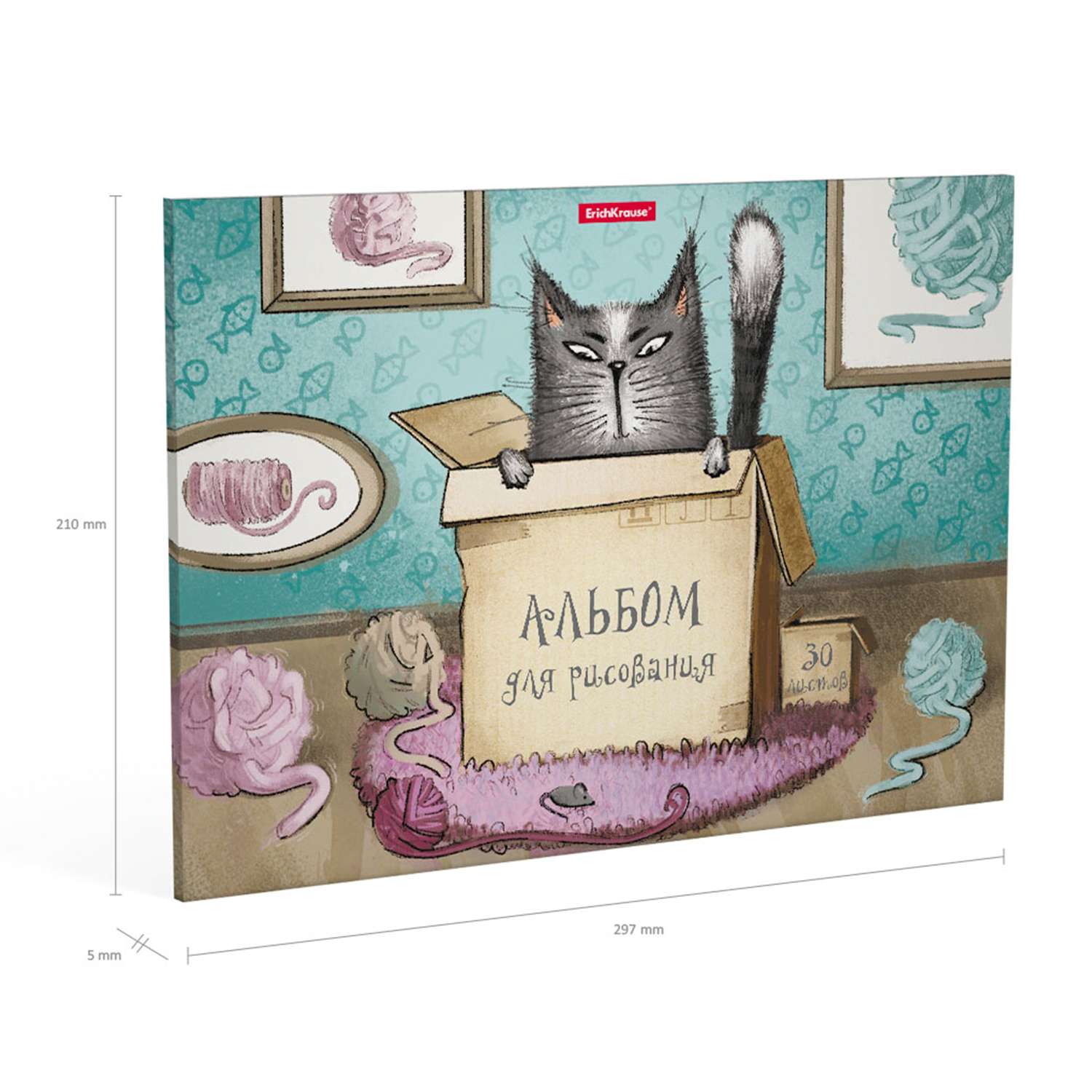 Альбом для рисования ErichKrause Cat and Box А4 30л 46912 - фото 3