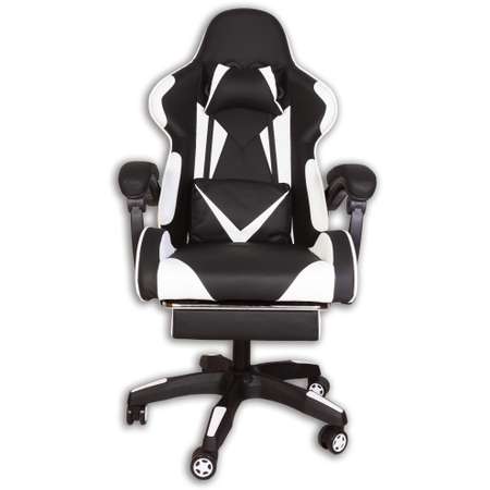 Компьютерное кресло GRAMBER чёрно-белый экокожа
