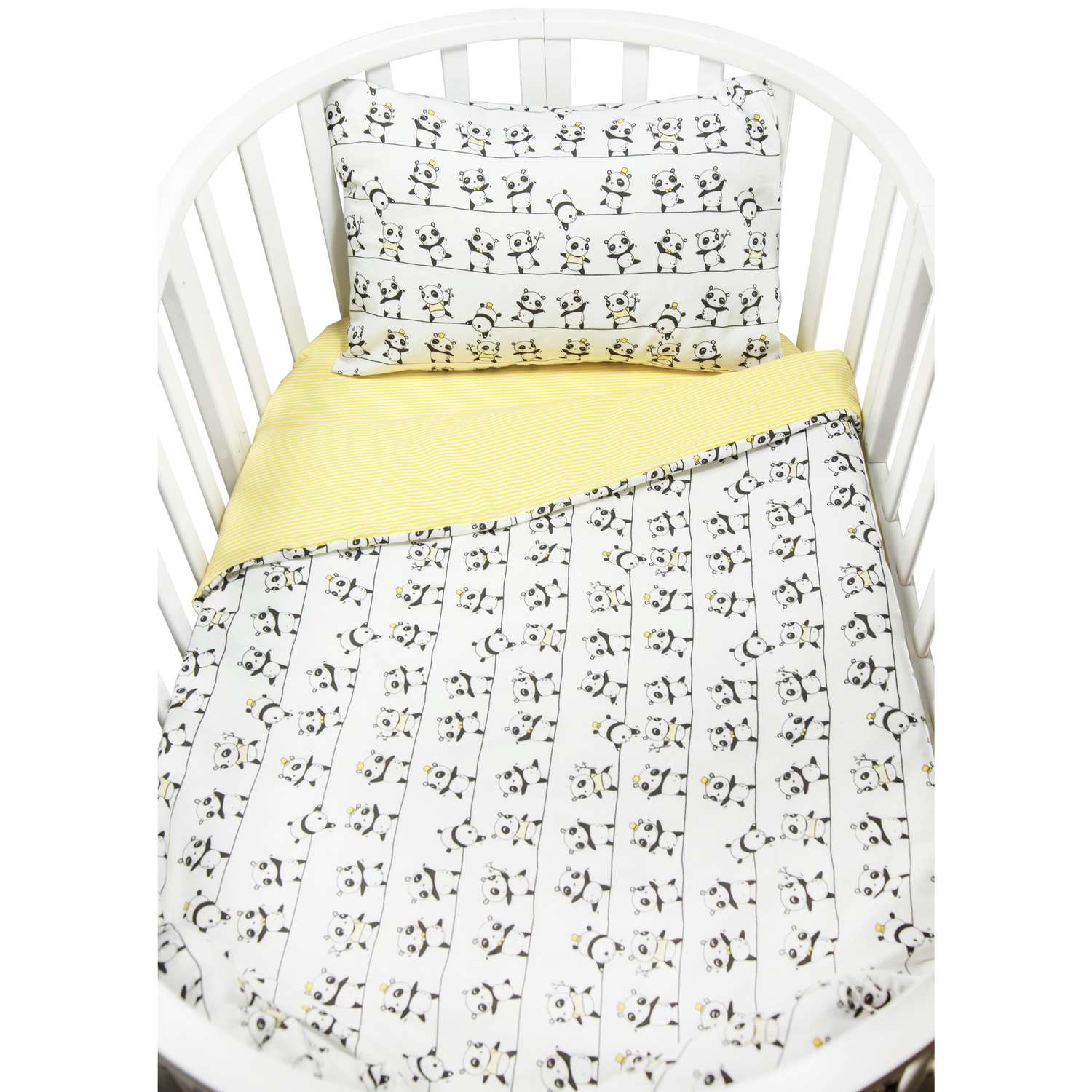 Комплект постельного белья Amarobaby Baby Boom Панды 3предмета AMARO-3003-P - фото 3