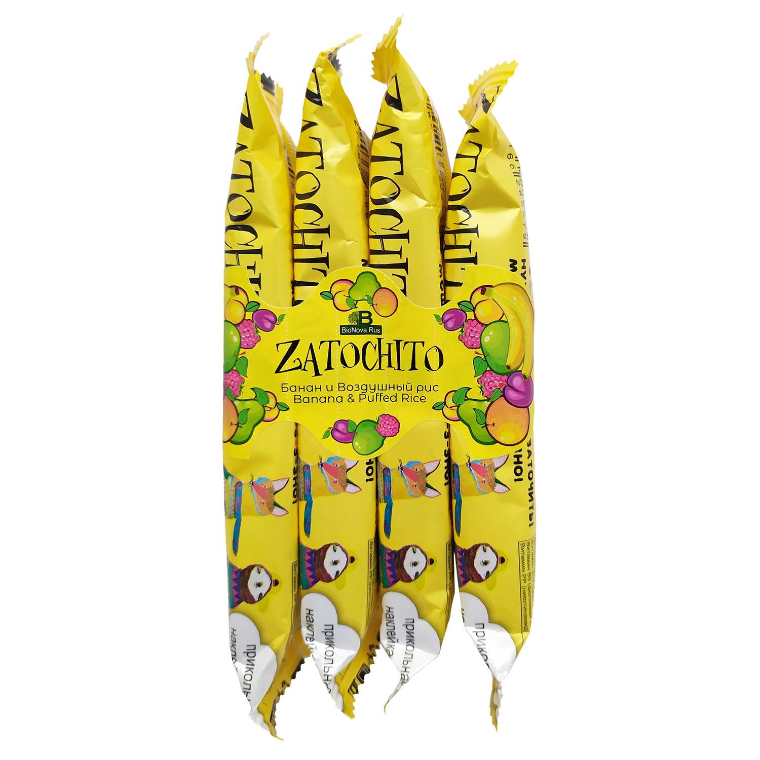 Батончик Zatochito злаковый банан-воздушный рис 4*22г - фото 2