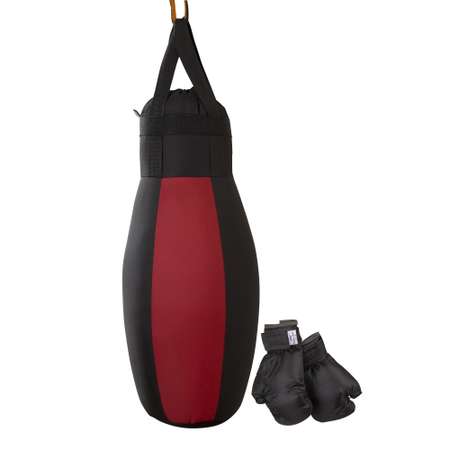 Детский набор для бокса Belon familia груша с перчатками цвет чёрный и красный
