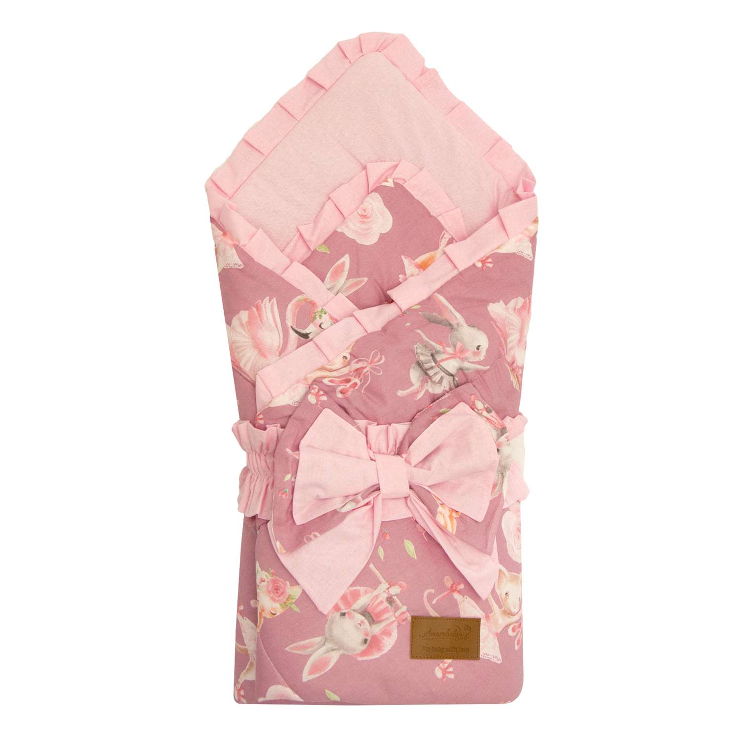 Одеяло на выписку AmaroBaby HAPPY Нежный Танец розовый - фото 1