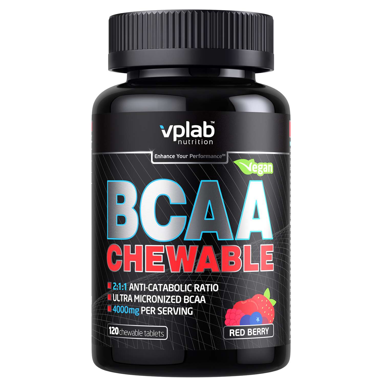 Биологически активная добавка VPLAB БЦАА Chewable красная смородина 120таб - фото 1