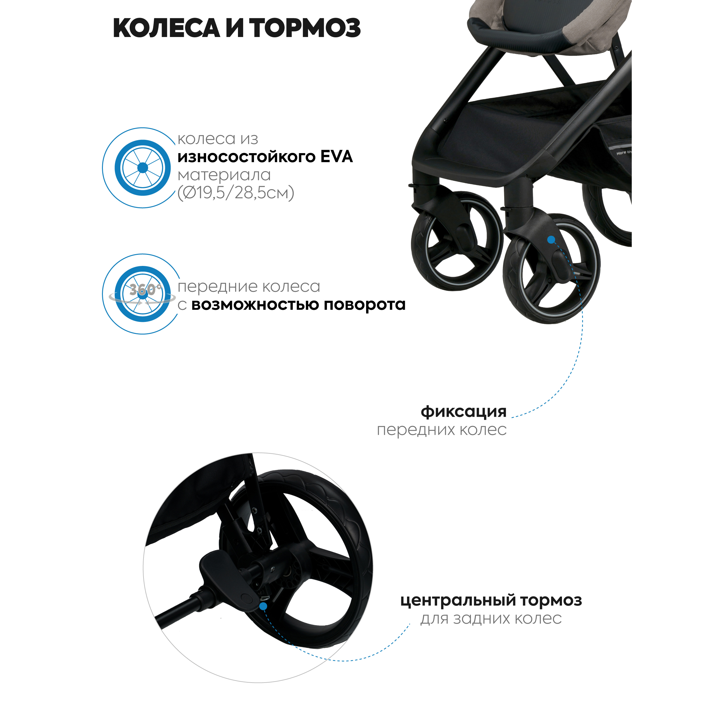 Коляска для новорожденных 3 в 1 JOVOLA Rapid прогулочная с автолюлькой бежевый - фото 14