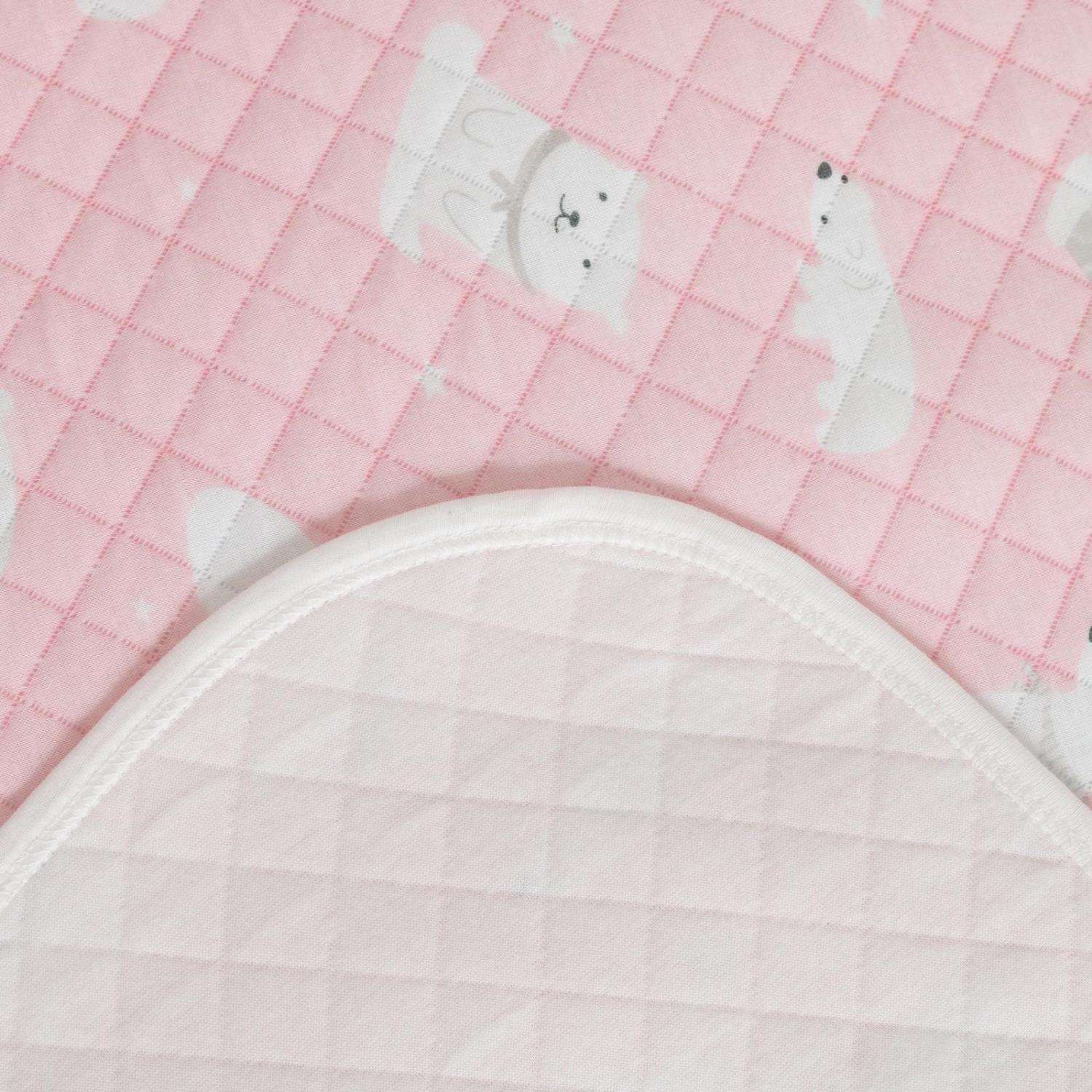 Одеяло стеганое Крошка Я Мишка 100х110 см розовый - фото 4
