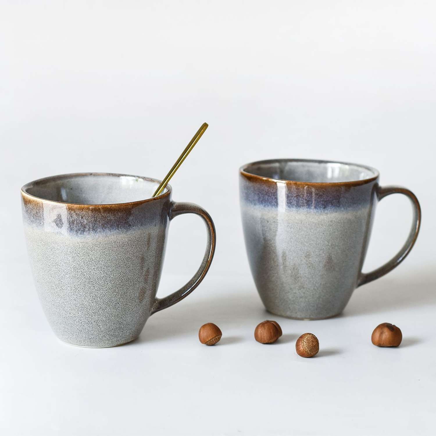 Кружки Arya Home Collection керамическая для чая и кофе 430 мл Terra Cotta 2 шт - фото 1