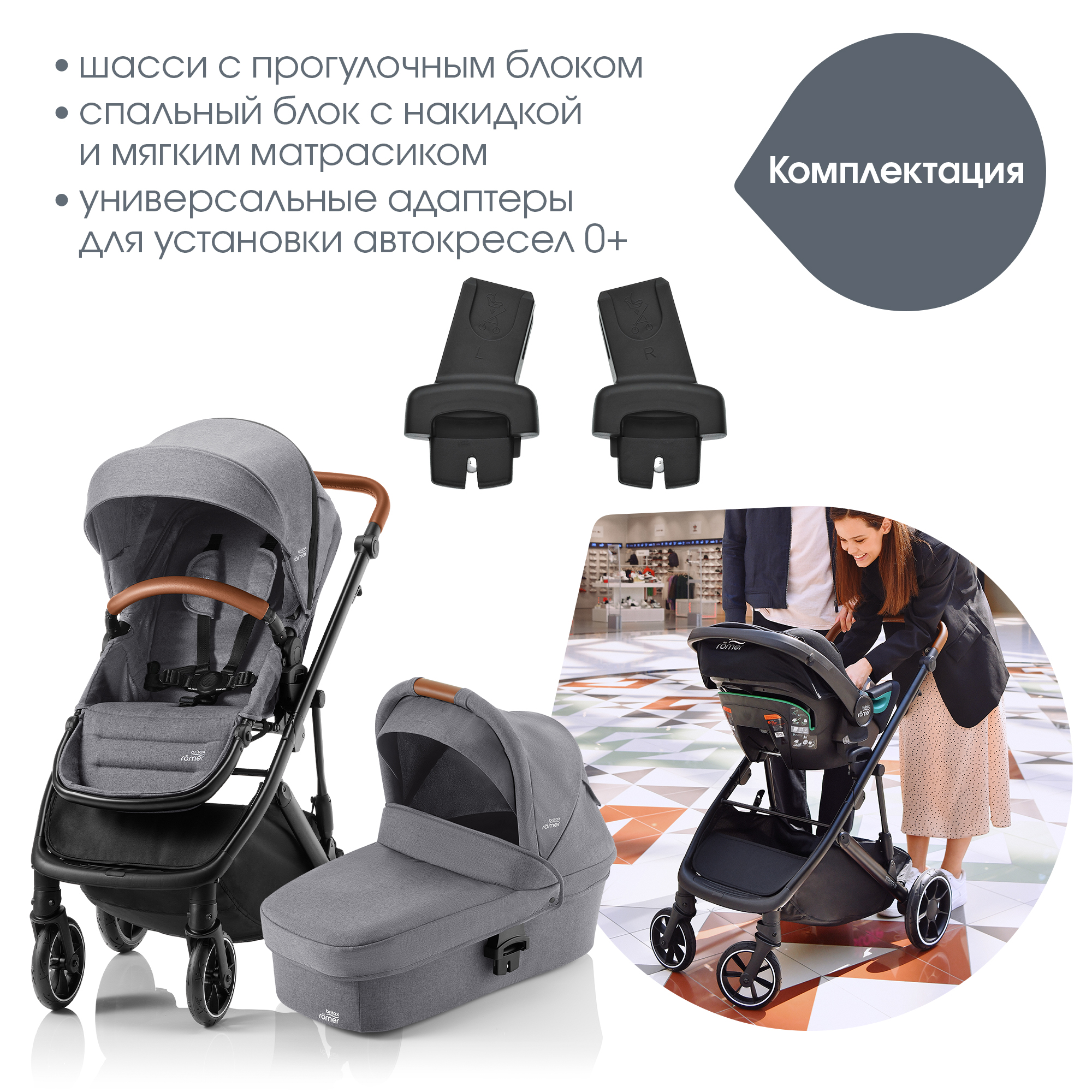 Коляска 2в1 Britax Roemer Strider M Elephant Grey - фото 16