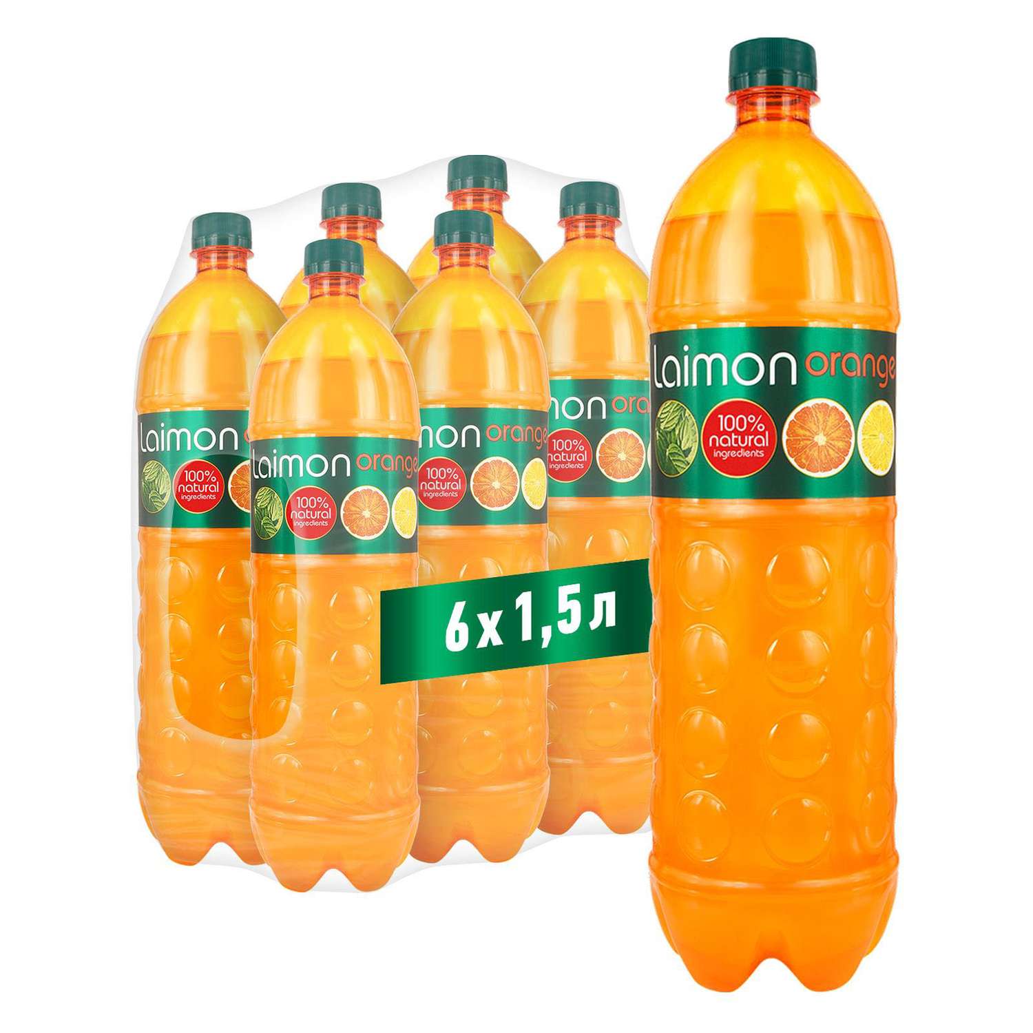 Напиток Laimon Orange среднегазированный 1.5 л ПЭТ - фото 1