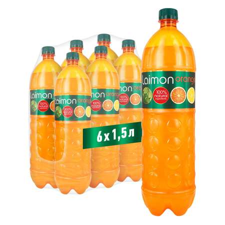 Напиток Laimon Orange среднегазированный 1.5 л ПЭТ