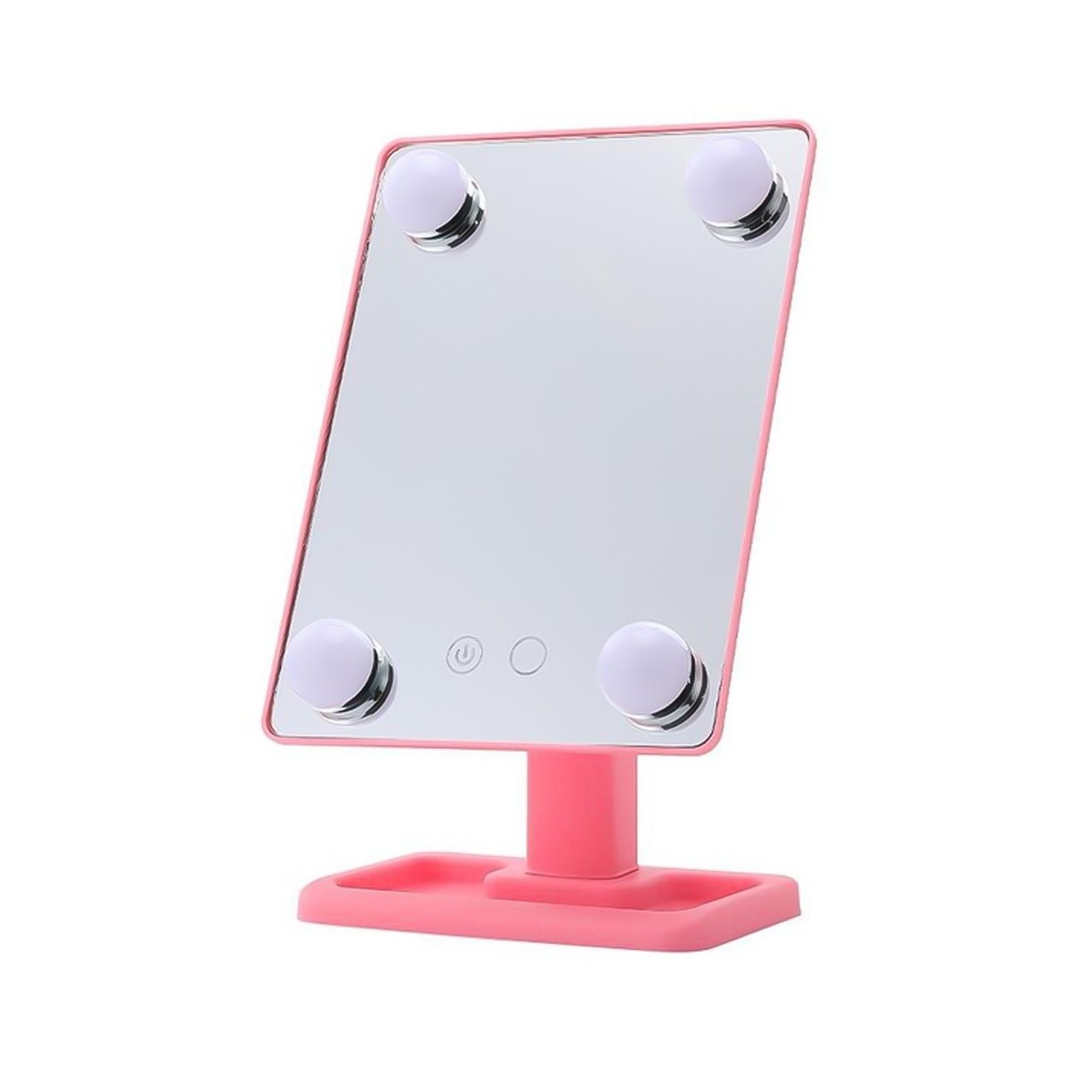 Зеркало с подсветкой Rabizy вращающееся розовое - фото 1