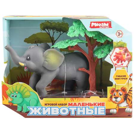 Игровой набор Mioshi Маленькие звери: Слон 10х6 см дерево