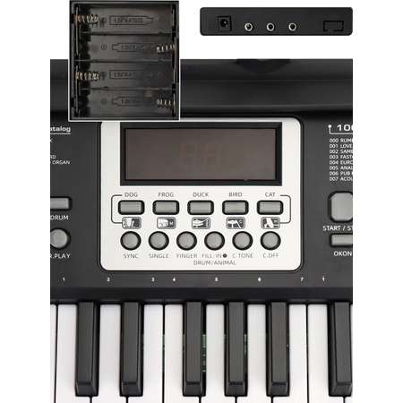 Синтезатор Рыжий кот Музыкальная игрушка / USB в комплекте/ 61 клавиша