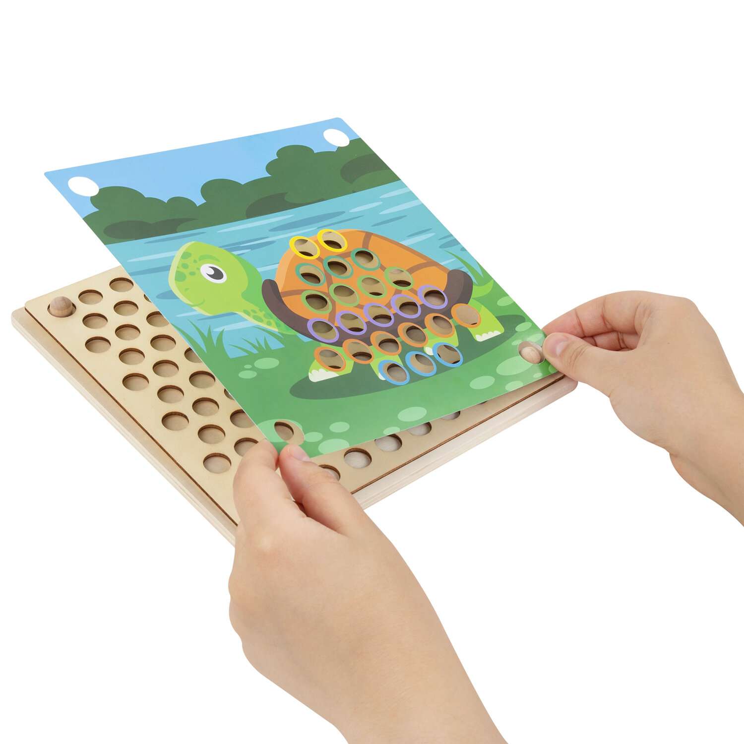 Сортер деревянный Brauberg для малышей мозаика Монтессори развивающие игрушки - фото 6