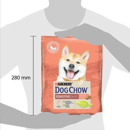 Корм для собак Dog Chow с чувствительным пищеварением с лососем 800г
