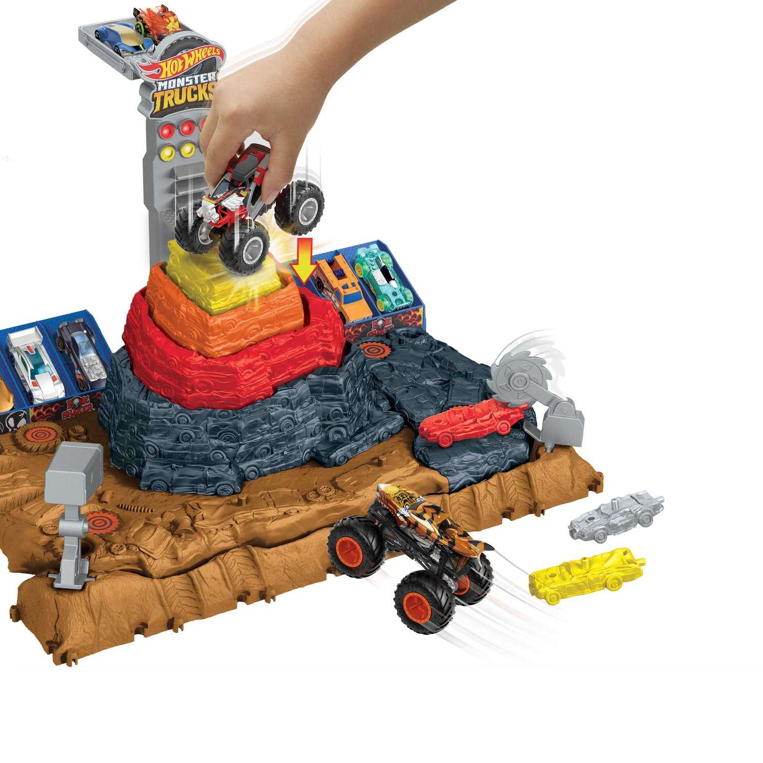 Набор игровой Hot Wheels Monster Trucks Arena Smashers HNB96 купить по цене  231 руб. в интернет-магазине Детмир