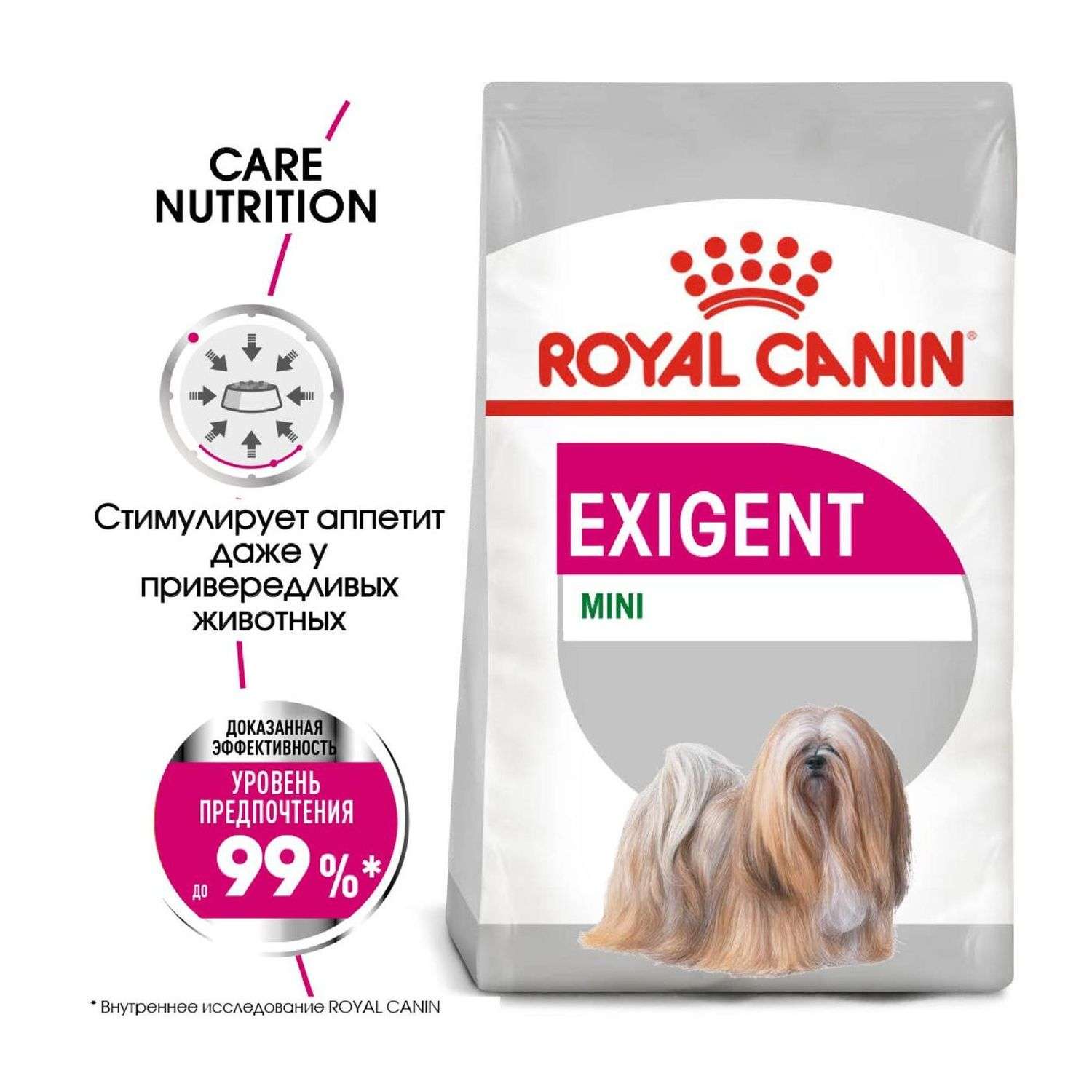 Корм для собак ROYAL CANIN Mini Exigent мелких пород привередливых в питании 3кг - фото 1