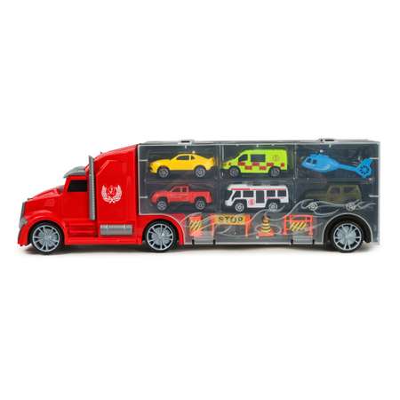 Набор машинок Mobicaro Грузовик красный 10 предметов 666-01K
