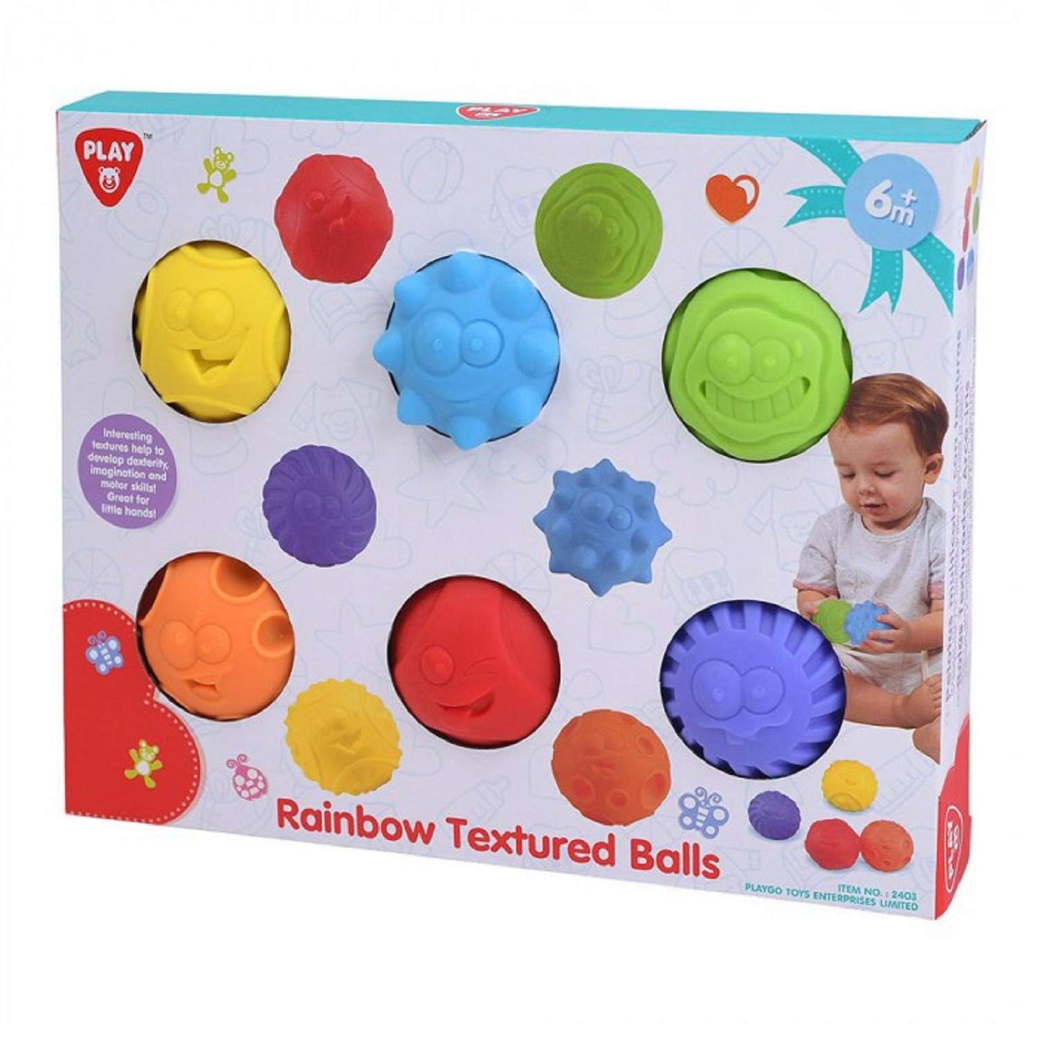 Игровой набор Playgo Текстурированные шары Радуга - фото 2