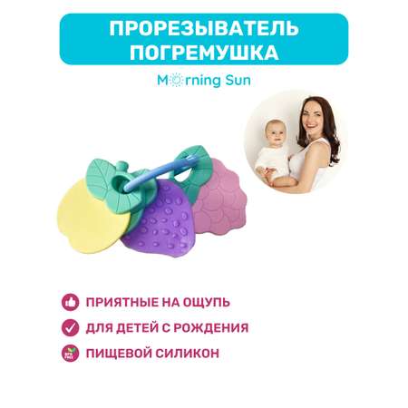 Прорезыватель Morning Sun на кольце ягоды 3 шт