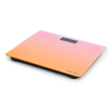 Весы напольные MARTA MT-SC1691 LCD диагностические/умные с Bluetooth/оранжево-розовый