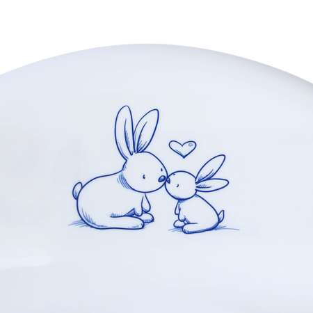 Детская накладка Sima-Land сиденье на унитаз «Кролики» антискользящая. цвет белый