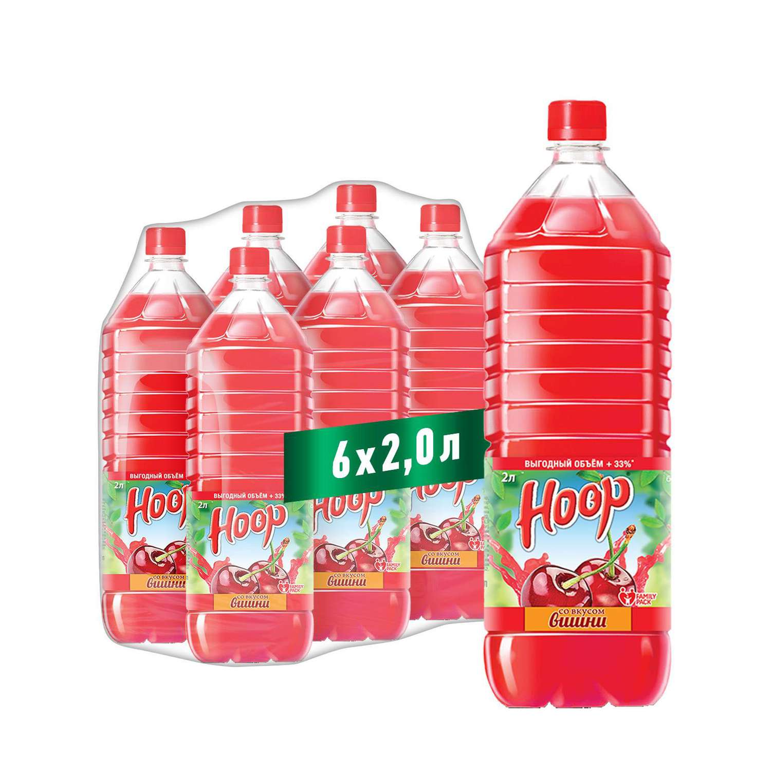 Негазированный напиток HOOP вишнёвый вкус 2л - фото 1