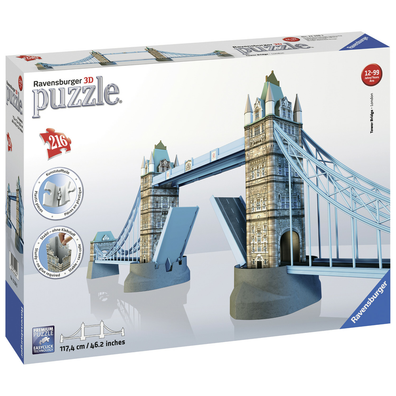 Пазл 3D Ravensburger Тауэрский мост в Лондоне 216элементов 12559 - фото 2