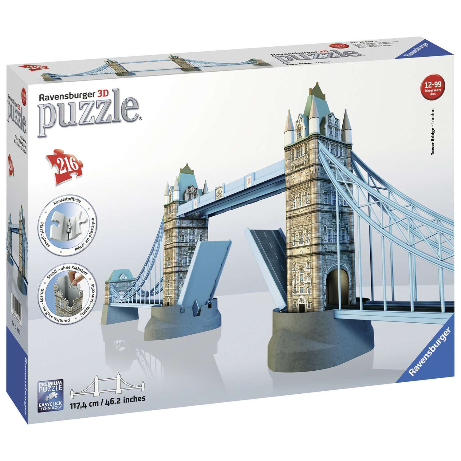 Пазл 3D Ravensburger Тауэрский мост в Лондоне 216элементов 12559 - фото 2