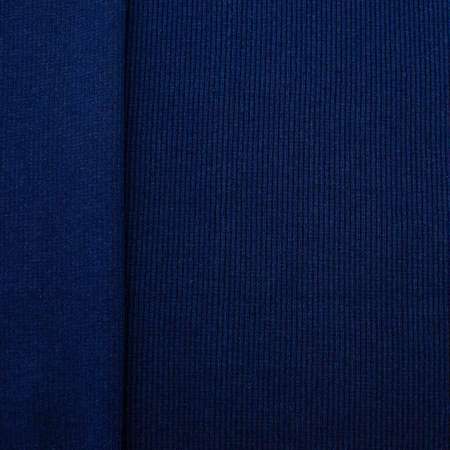Ткань Айрис трикотаж кашкорсе с лайкрой для творчества 25х58 см синий