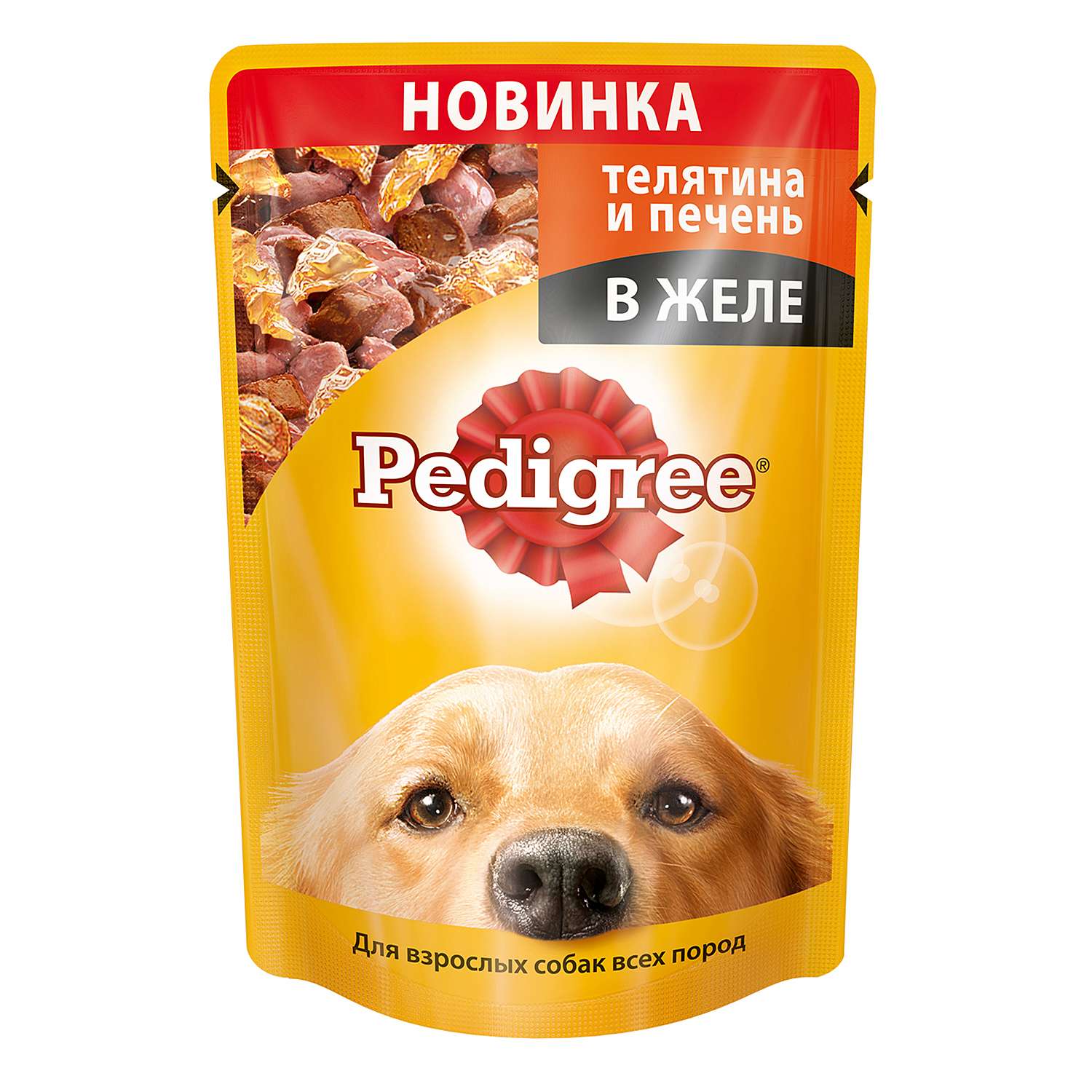 Корм для собак Pedigree желе с телятиной и печенью пауч 100г - фото 1