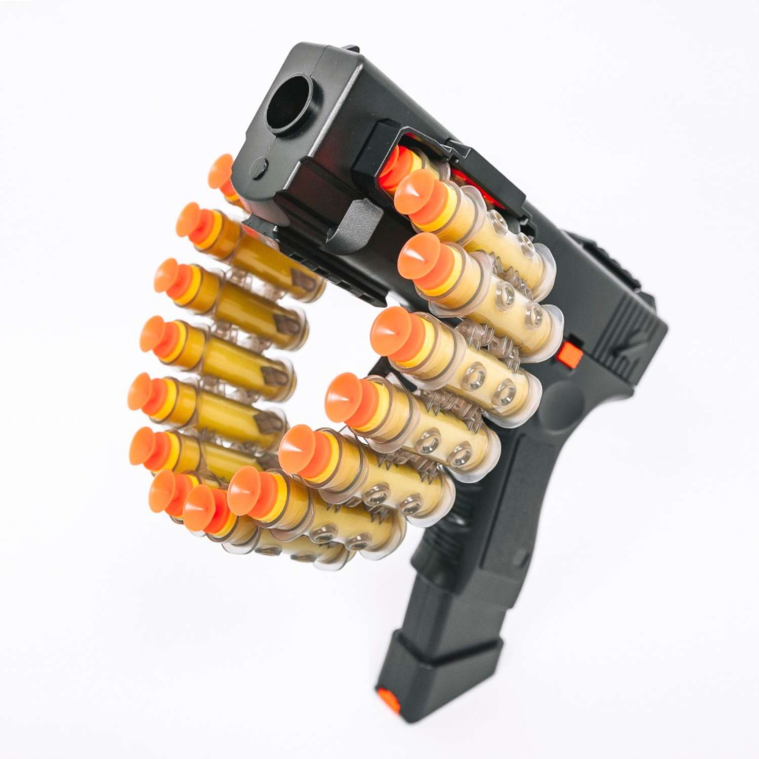Пистолет детский игрушечный HITMAN GUN автоматический с пульками и дополнительные боеприпасы - фото 12