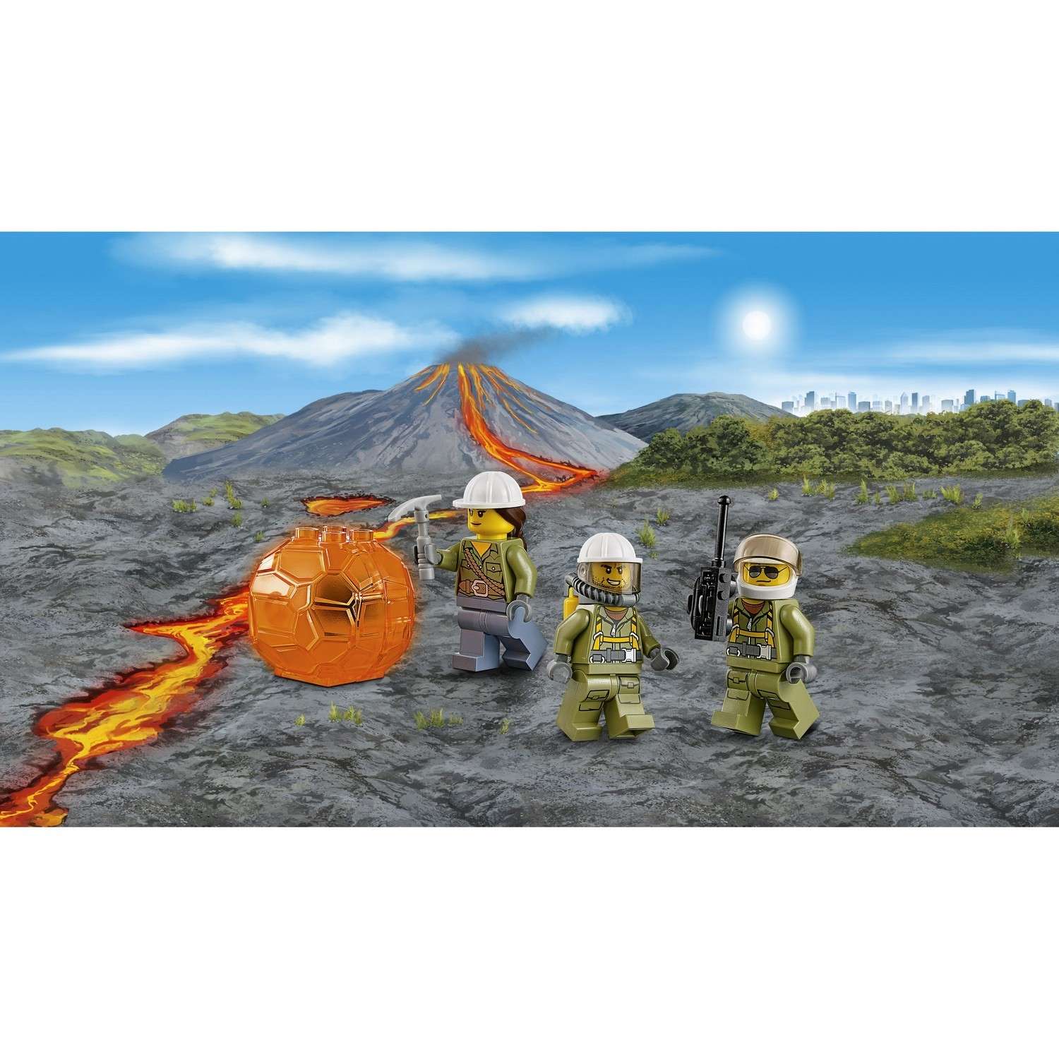 Конструктор LEGO City Volcano Explorers Грузовой вертолёт исследователей вулканов (60123) - фото 4