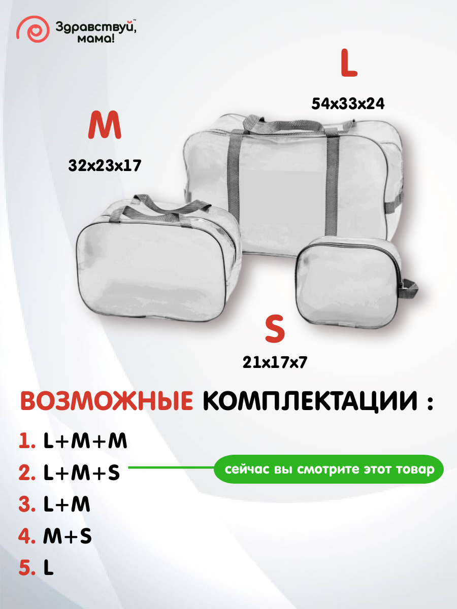 Сумка в роддом Здравствуй мама! Premium Quality 3 шт купить по цене 759 ₽ в  интернет-магазине Детский мир